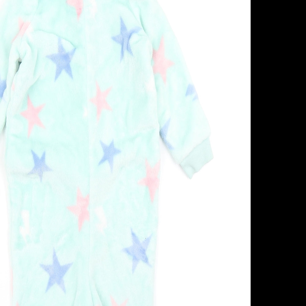 M&S Girls Blue Spotted  Capri One Piece Size 12-18 Months