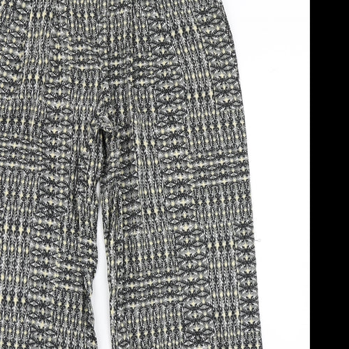 E-vie Womens Grey Argyle/Diamond  Dress Pants Trousers Size 10 L28 in