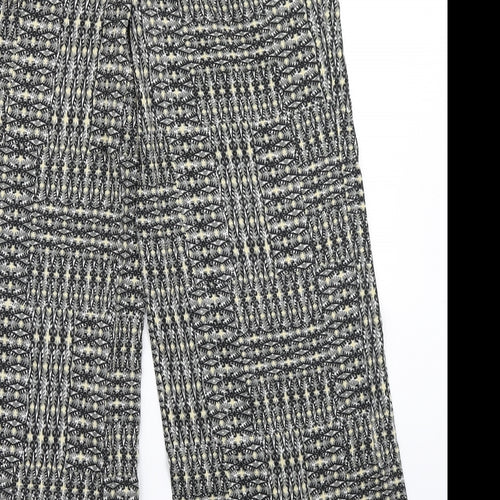 E-vie Womens Grey Argyle/Diamond  Dress Pants Trousers Size 10 L28 in