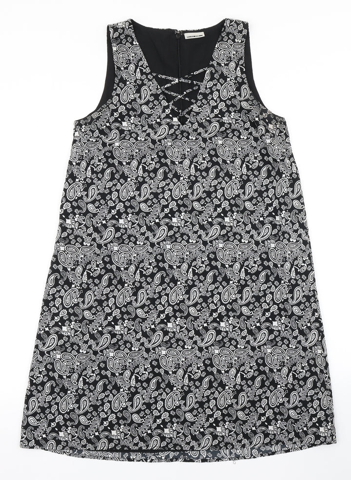 Noisy may Womens Black Paisley A-Line Size S