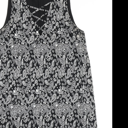 Noisy may Womens Black Paisley  A-Line  Size S