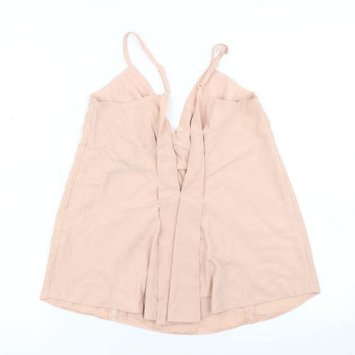 ASOS Womens Pink   Camisole Blouse Size 8  - Plunge back