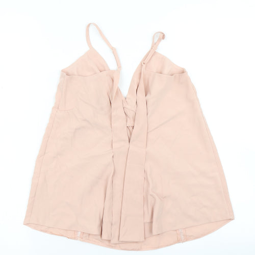ASOS Womens Pink   Camisole Blouse Size 8  - Plunge back
