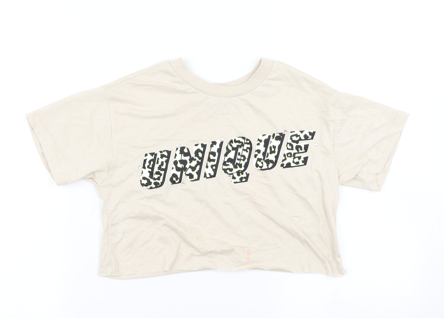 George Girls Brown   Cropped T-Shirt Size 7-8 Years