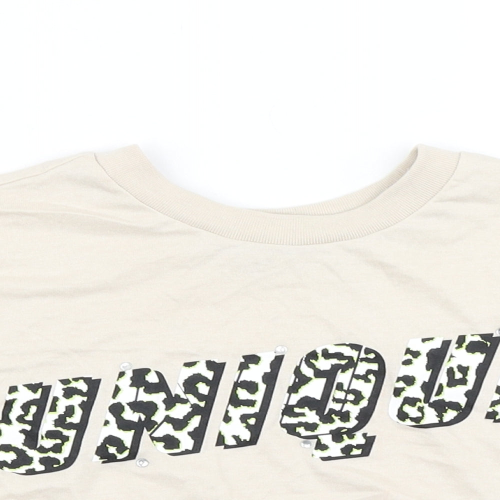 George Girls Brown   Cropped T-Shirt Size 7-8 Years