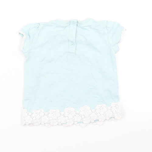 F&F Girls Blue   Basic T-Shirt Size 9-12 Months