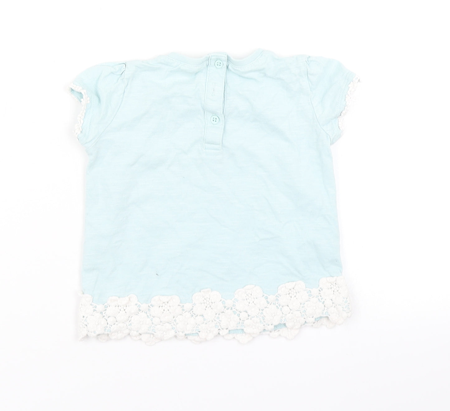 F&F Girls Blue   Basic T-Shirt Size 9-12 Months