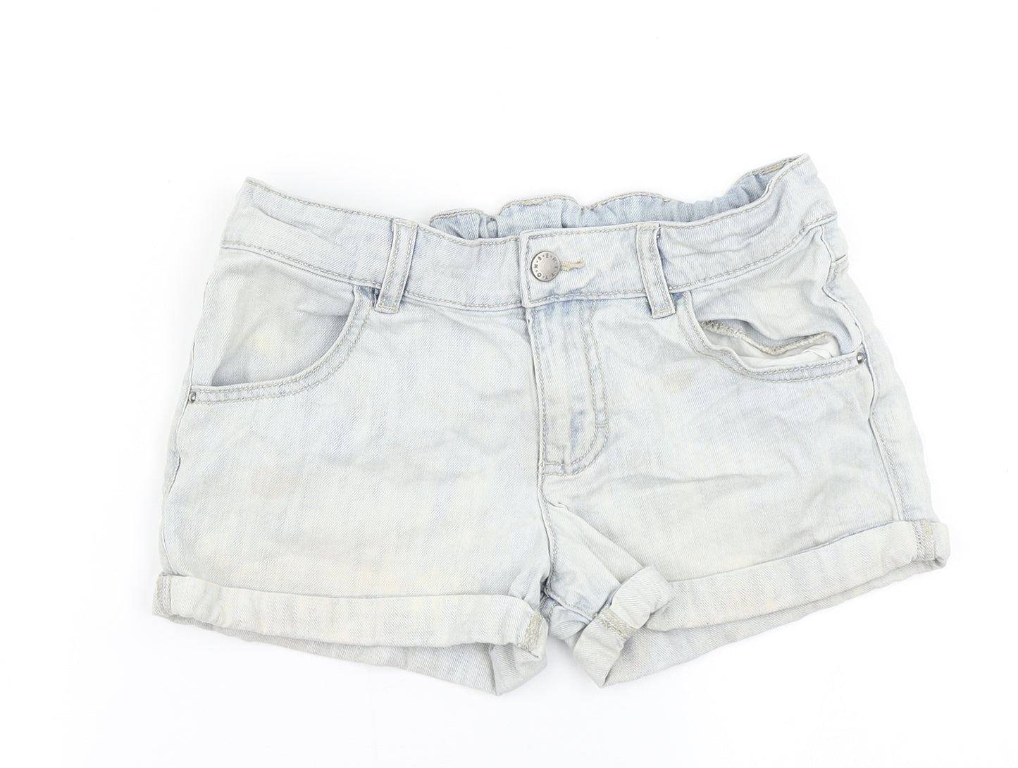Benetton Jeans Girls Blue  Denim Mom Shorts Size 11-12 Years