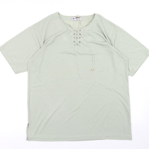 Lucky Womens Green   Basic T-Shirt Size M
