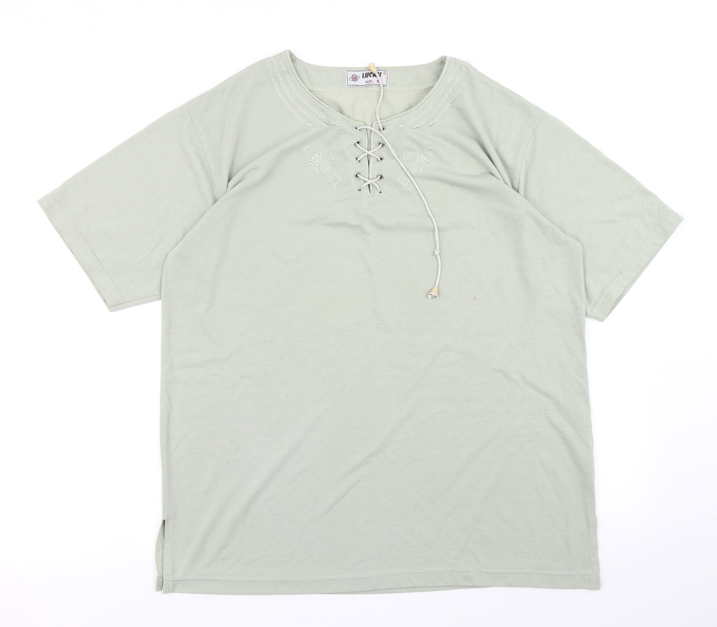 Lucky Womens Green   Basic T-Shirt Size M