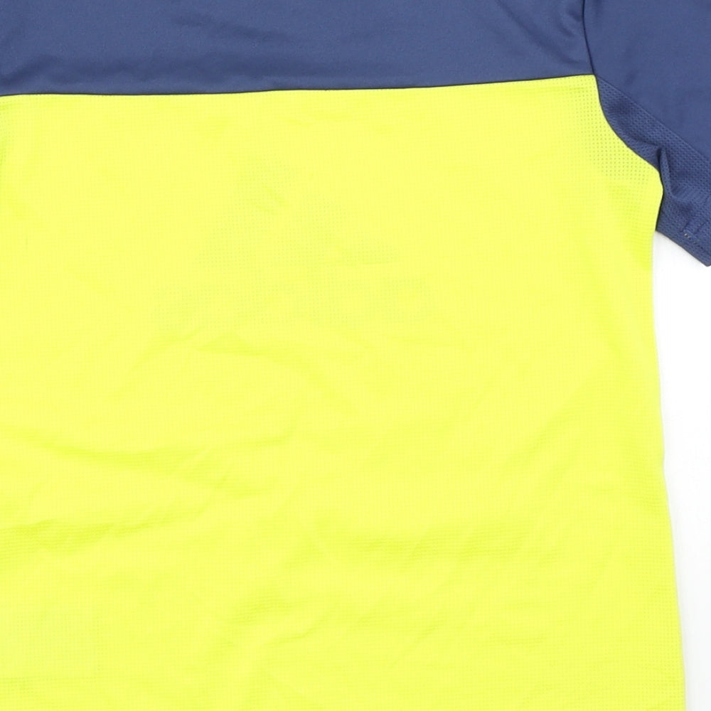 adidas Boys Yellow Colourblock  Basic T-Shirt Size 7-8 Years