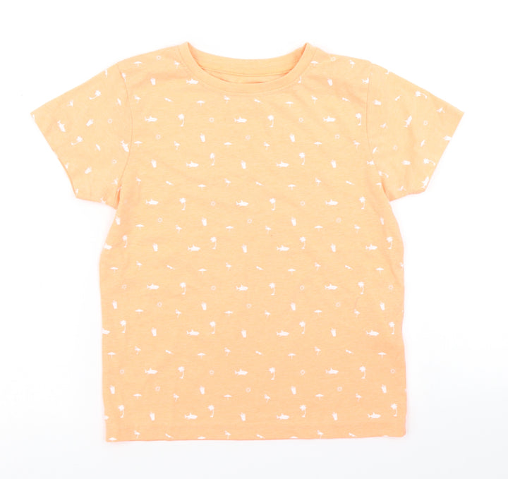 Primark Boys Orange   Basic T-Shirt Size 7-8 Years