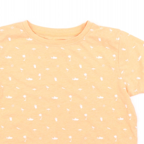 Primark Boys Orange   Basic T-Shirt Size 7-8 Years