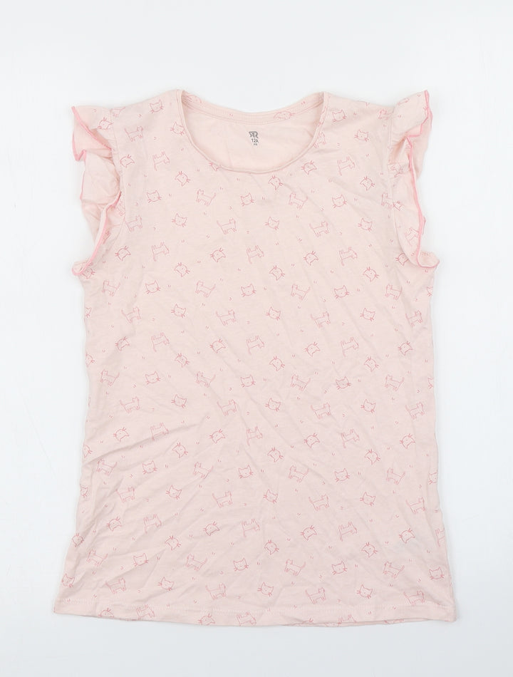 La Redoute Girls Pink   Basic T-Shirt Size 12 Years
