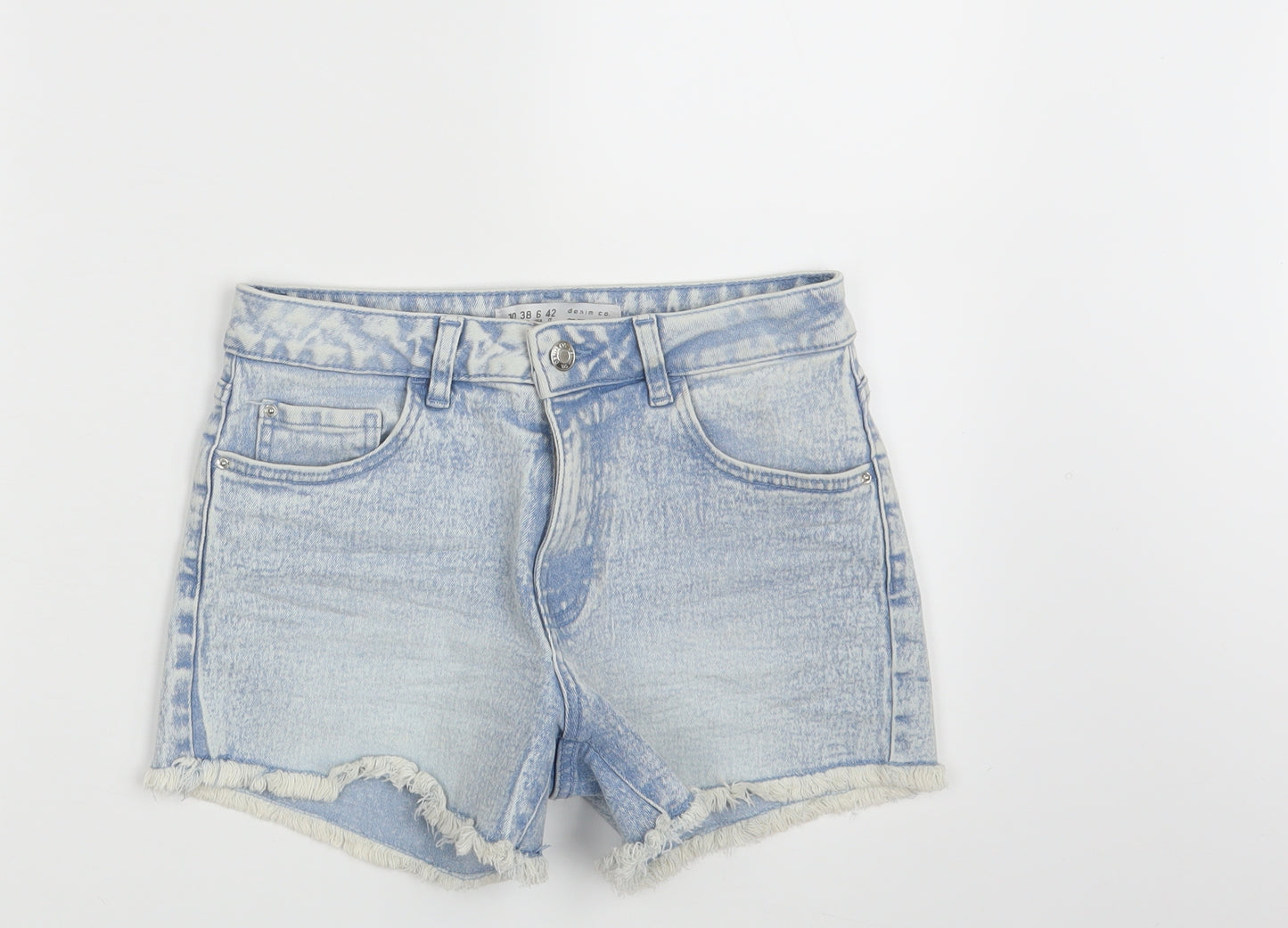 Primark Womens Blue  Denim Hot Pants Shorts Size 10