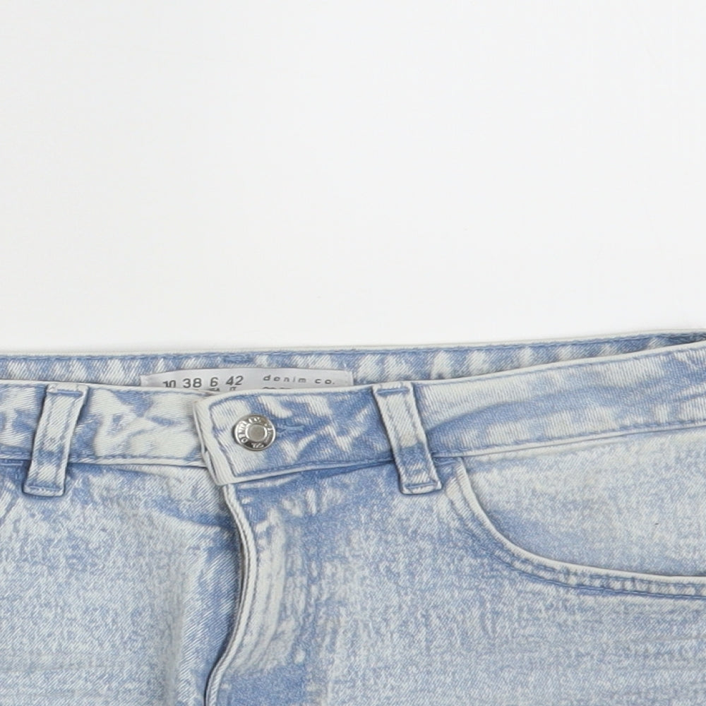 Primark Womens Blue  Denim Hot Pants Shorts Size 10