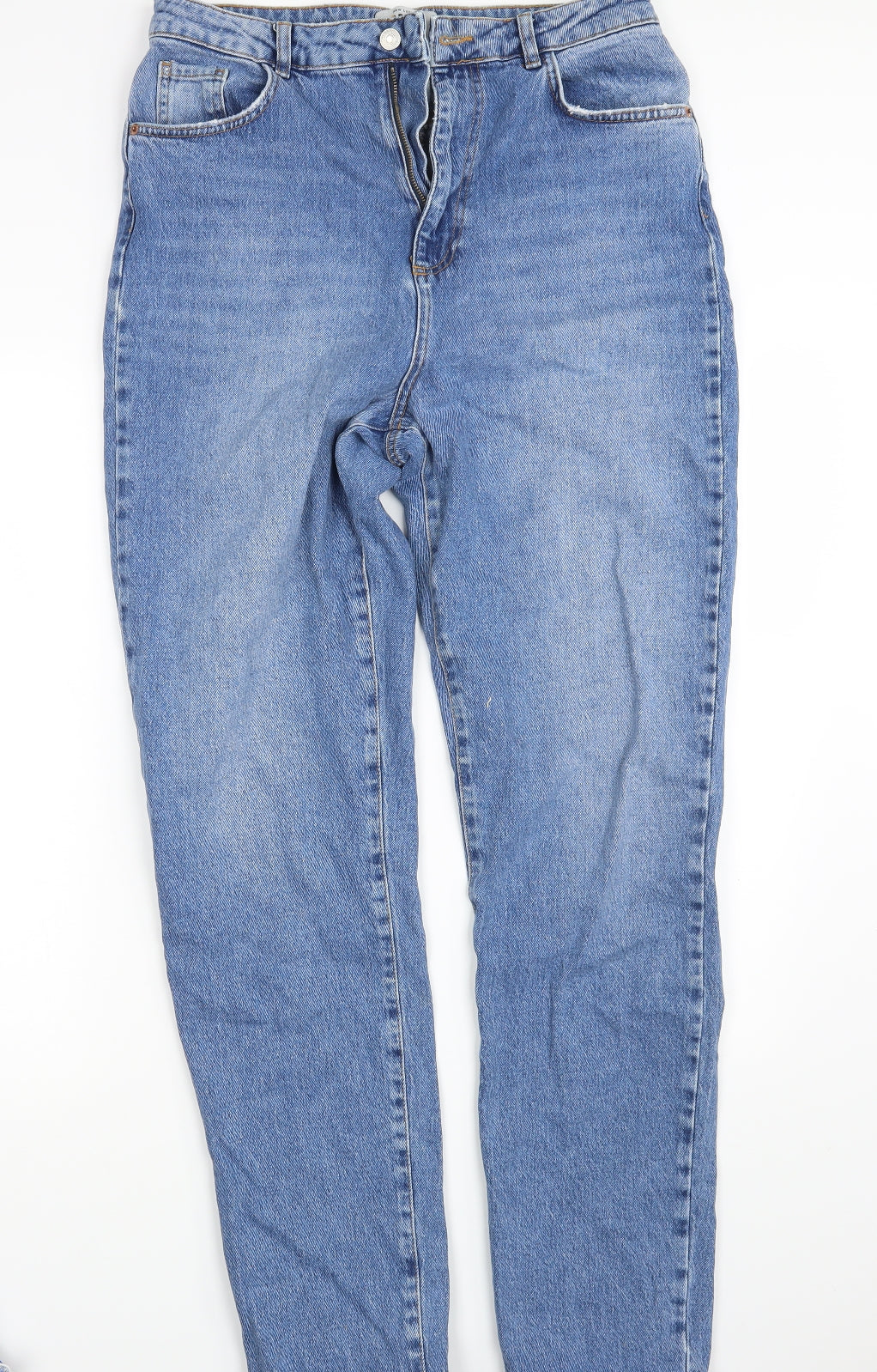 New Look Womens Blue  Denim Straight Jeans Size 14 L32 in