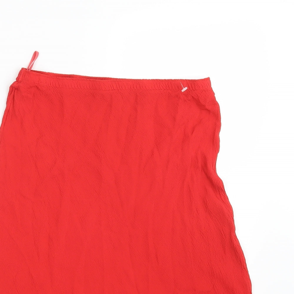 Preworn Womens Red   A-Line Skirt Size 12