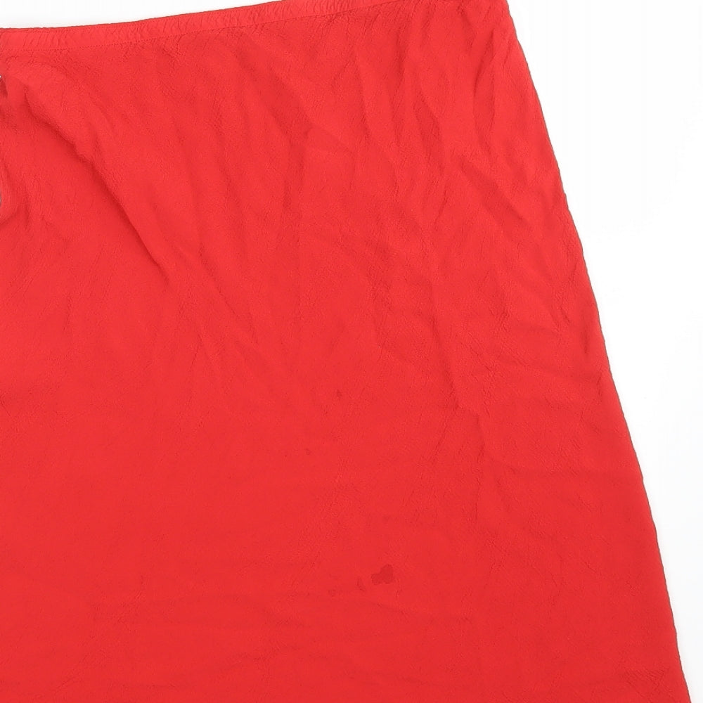 Preworn Womens Red   A-Line Skirt Size 12