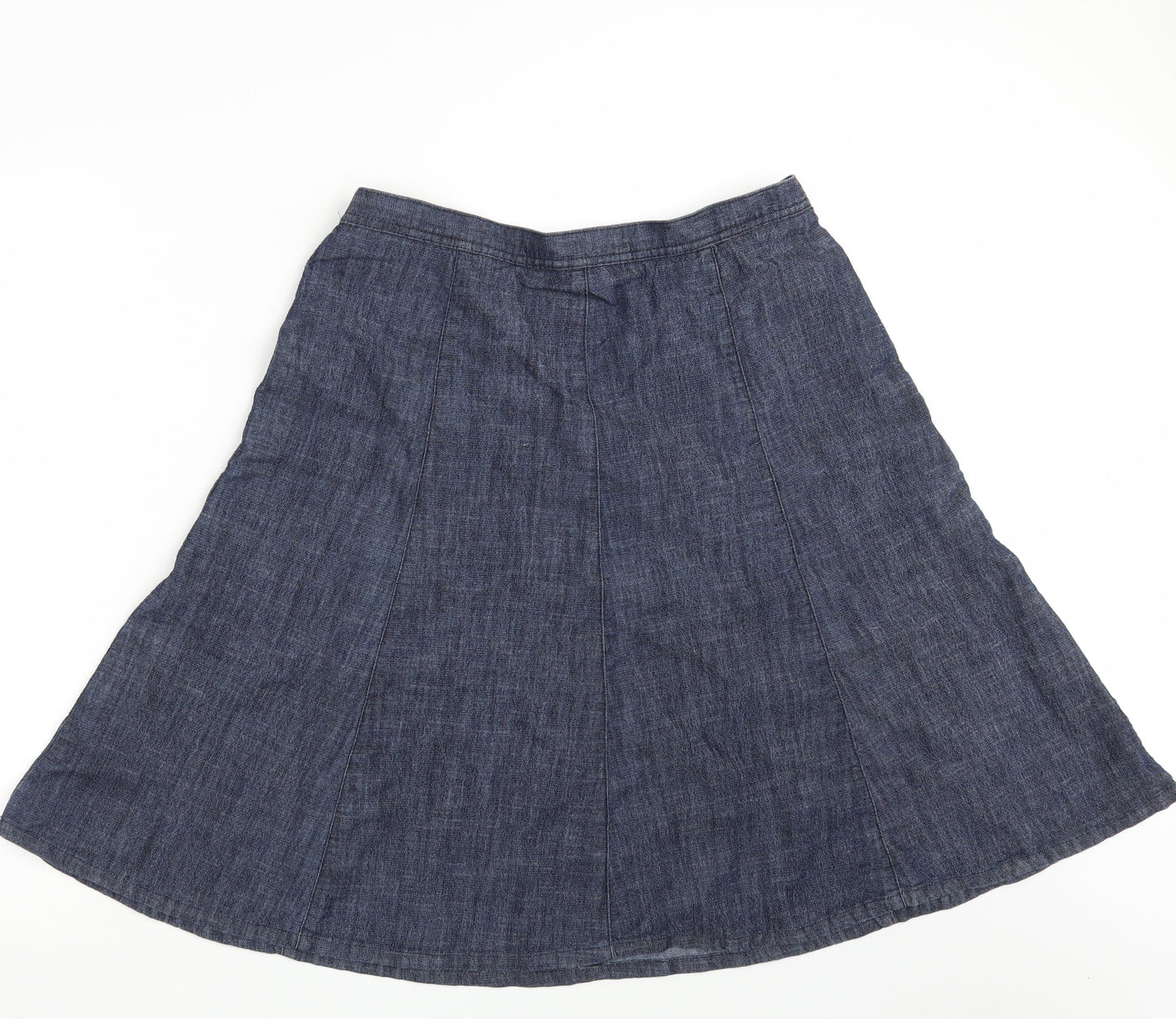Damart Womens Blue  Denim A-Line Skirt Size 16