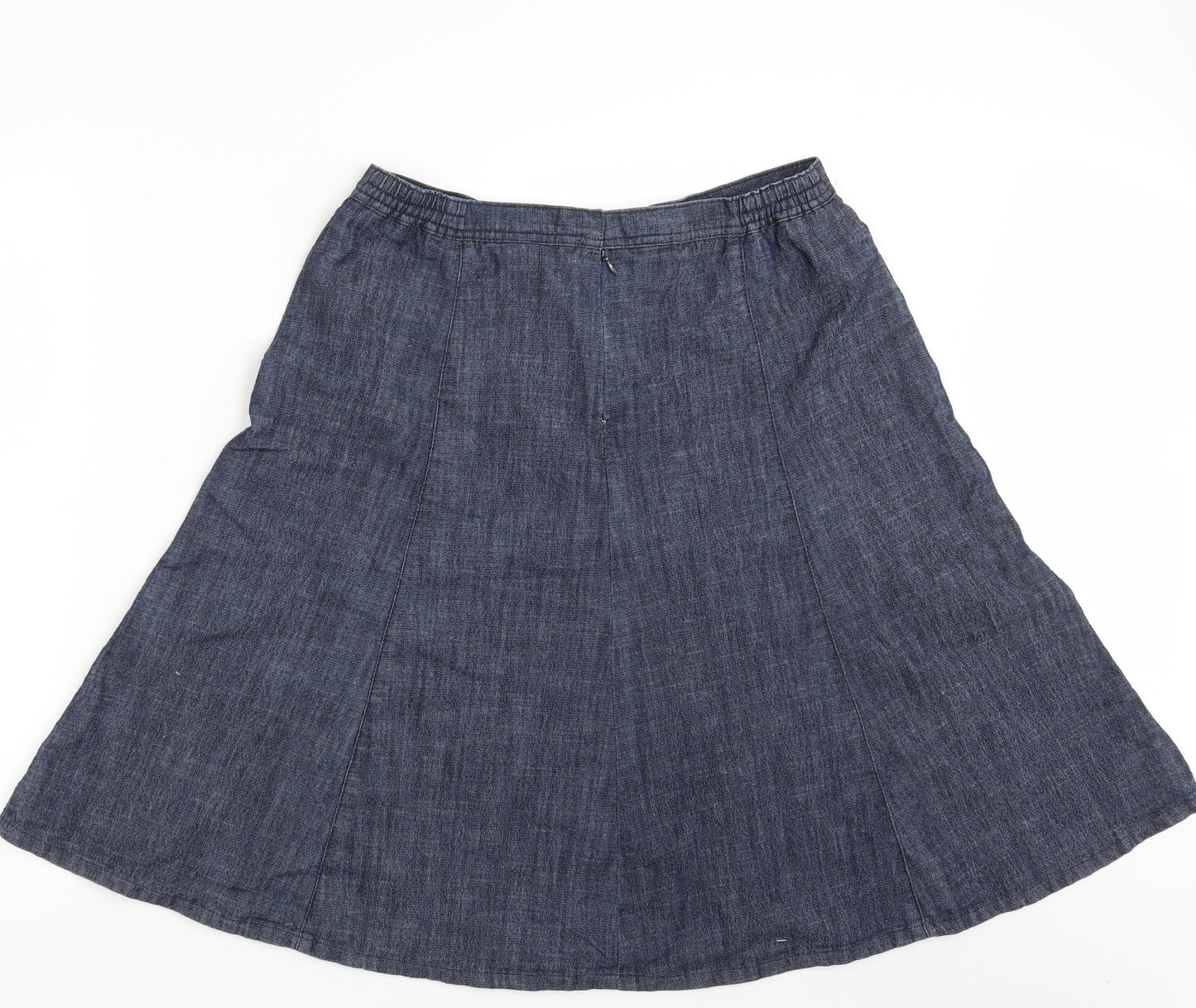 Damart Womens Blue  Denim A-Line Skirt Size 16