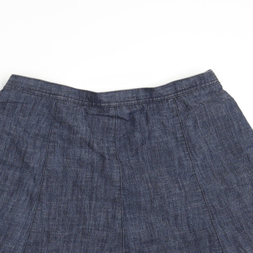 Damart Womens Blue  Denim A-Line Skirt Size 16