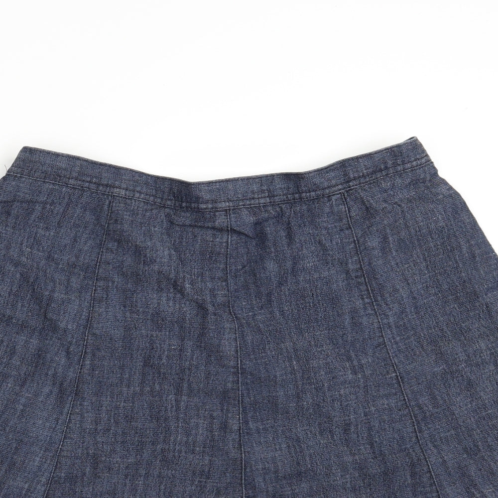 Damart Womens Blue  Denim A-Line Skirt Size 16