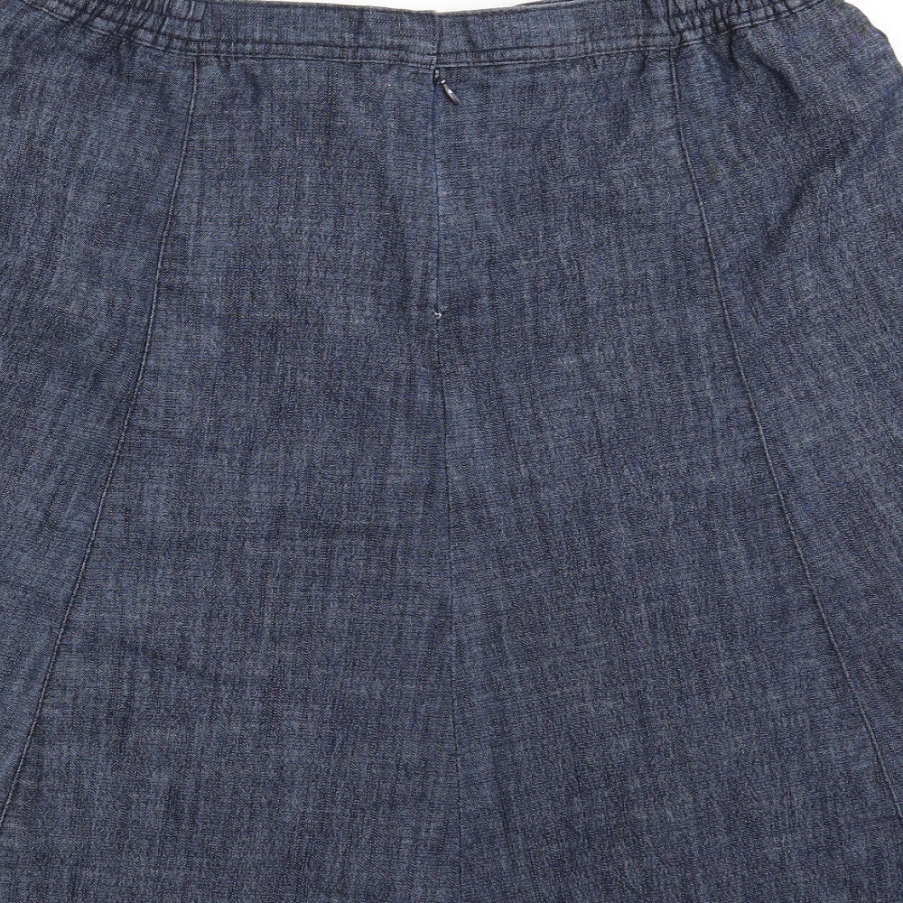 Damart Womens Blue  Denim A-Line Skirt Size 16