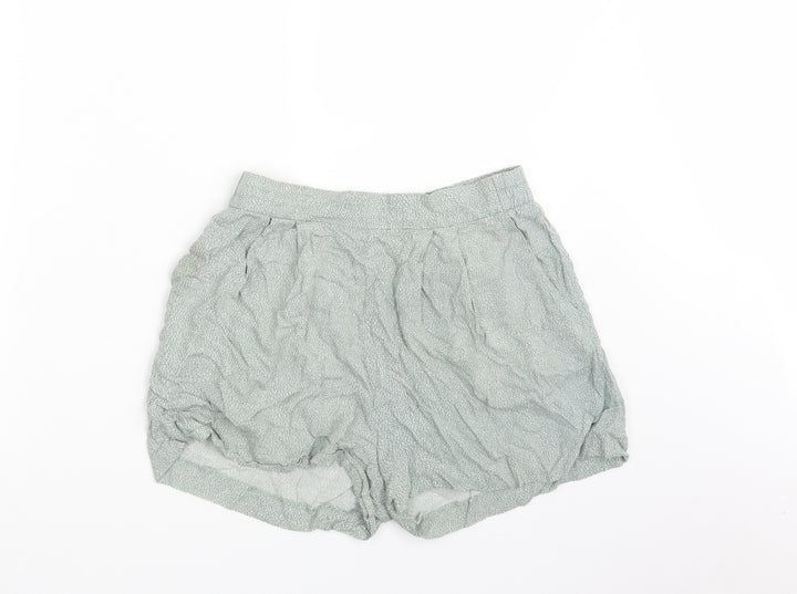 H&M Womens Green Polka Dot Sweat Shorts Size 8 - Inside Leg 2 Inches