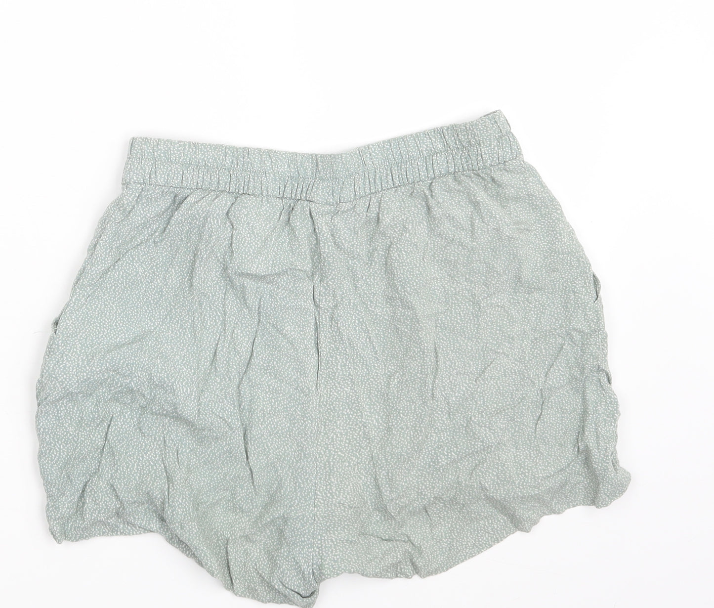 H&M Womens Green Polka Dot  Sweat Shorts Size 8 - Inside Leg 2 Inches