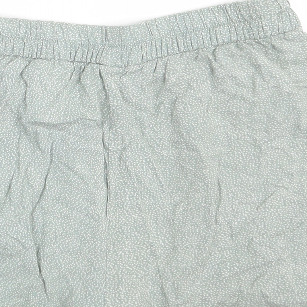 H&M Womens Green Polka Dot  Sweat Shorts Size 8 - Inside Leg 2 Inches