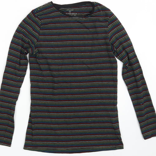 Primark Womens Black Striped  Pullover Sweatshirt Size 10