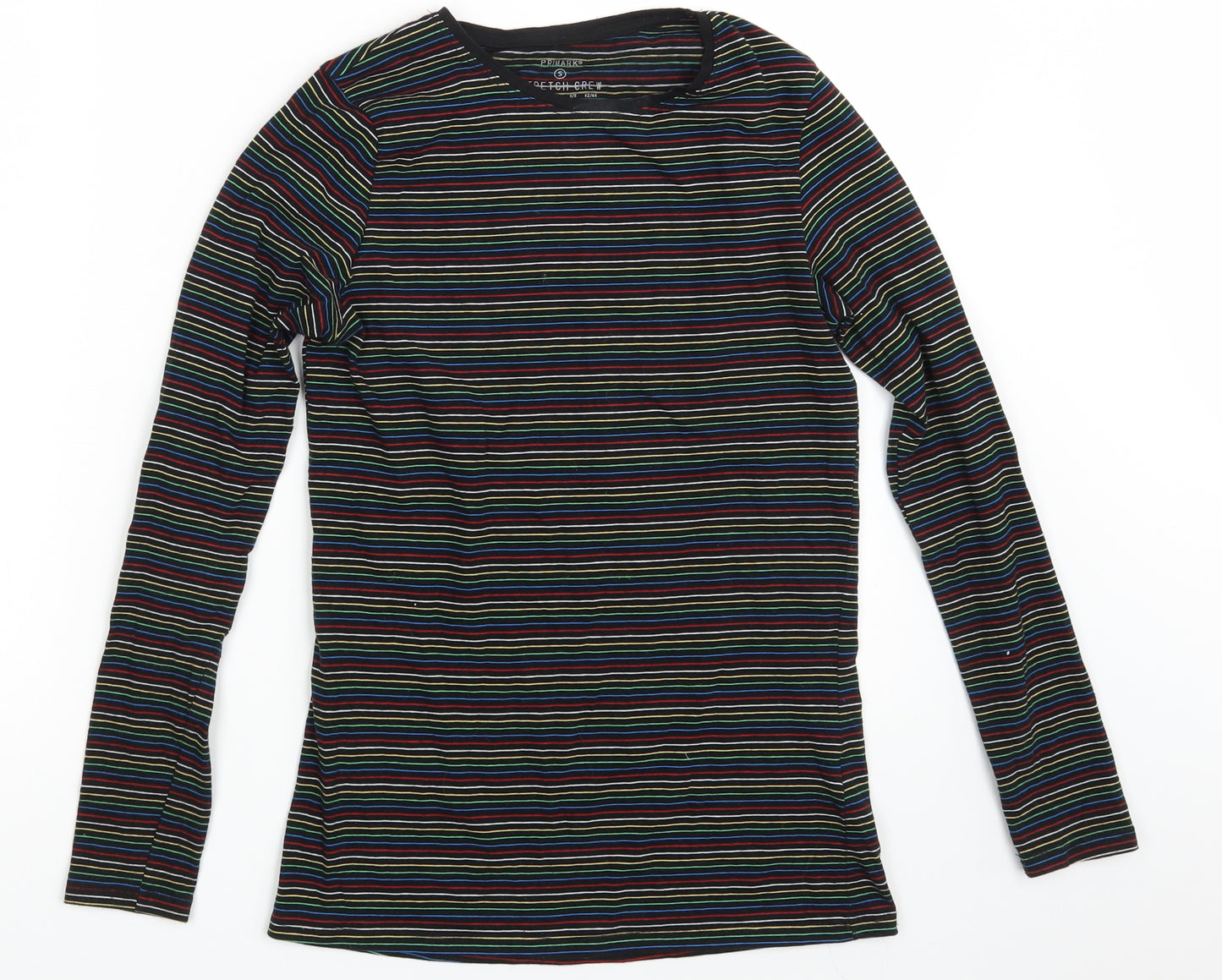 Primark Womens Black Striped  Pullover Sweatshirt Size 10