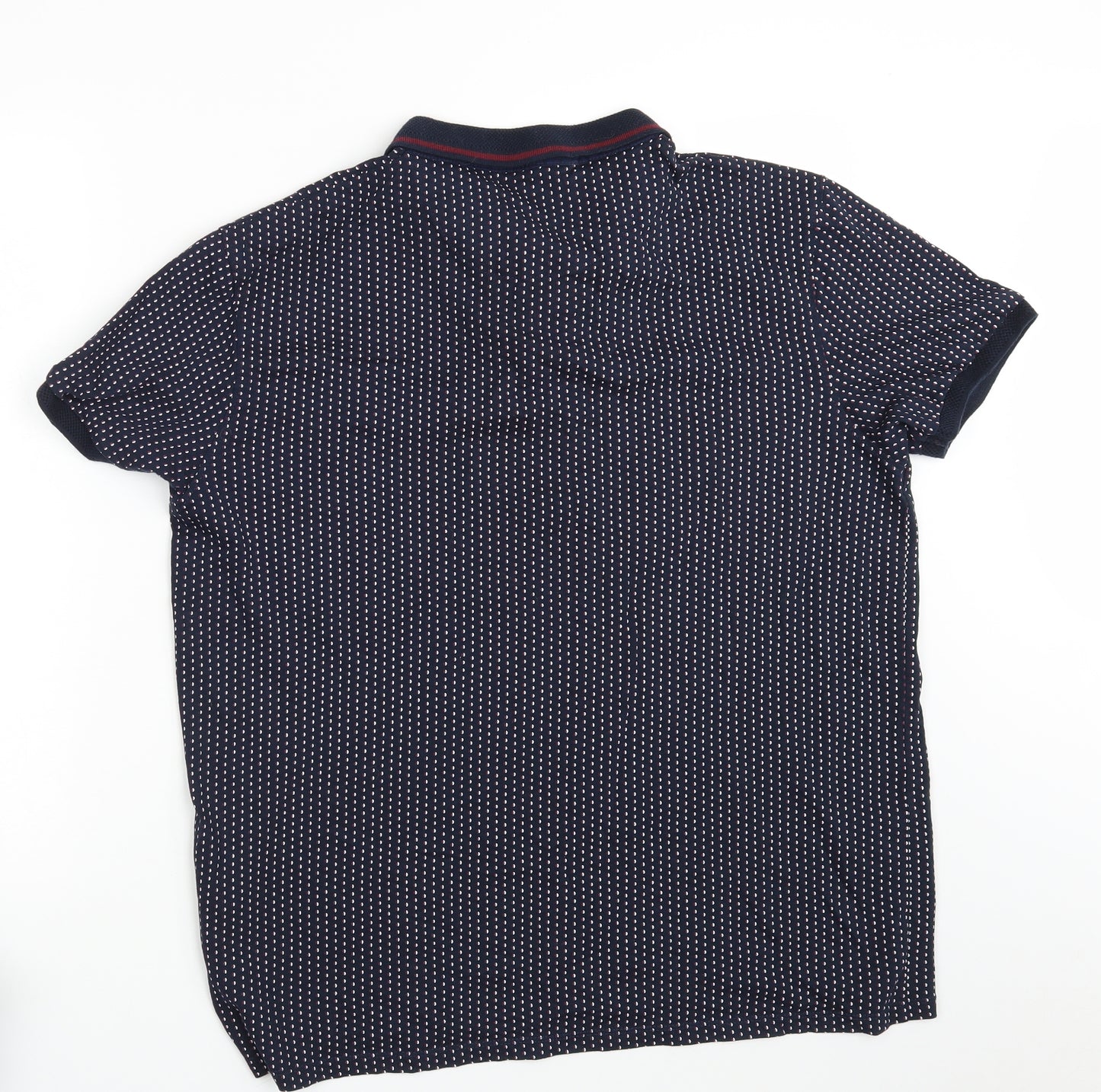 Primark Mens Blue Polka Dot   Polo Size XL