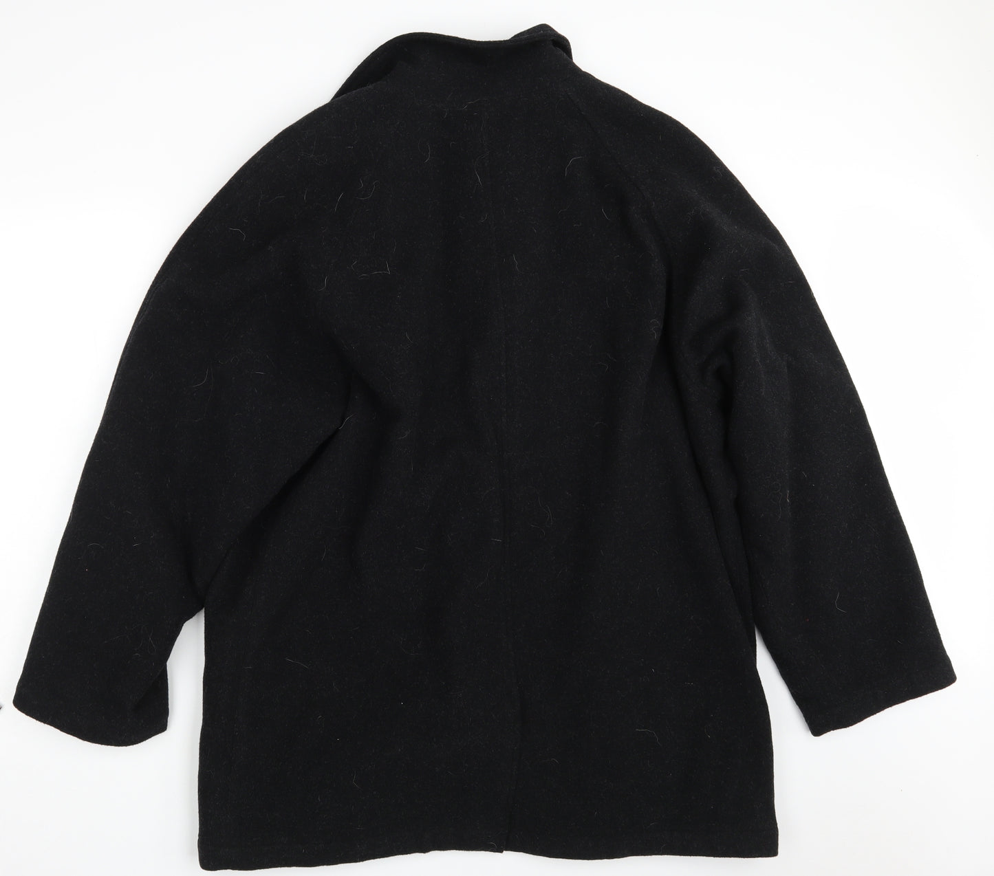 M&S Mens Black   Overcoat Coat Size L