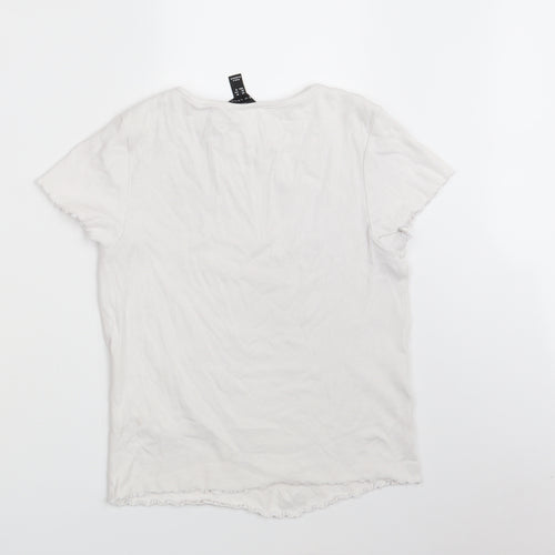 New Look Womens White   Basic T-Shirt Size 16