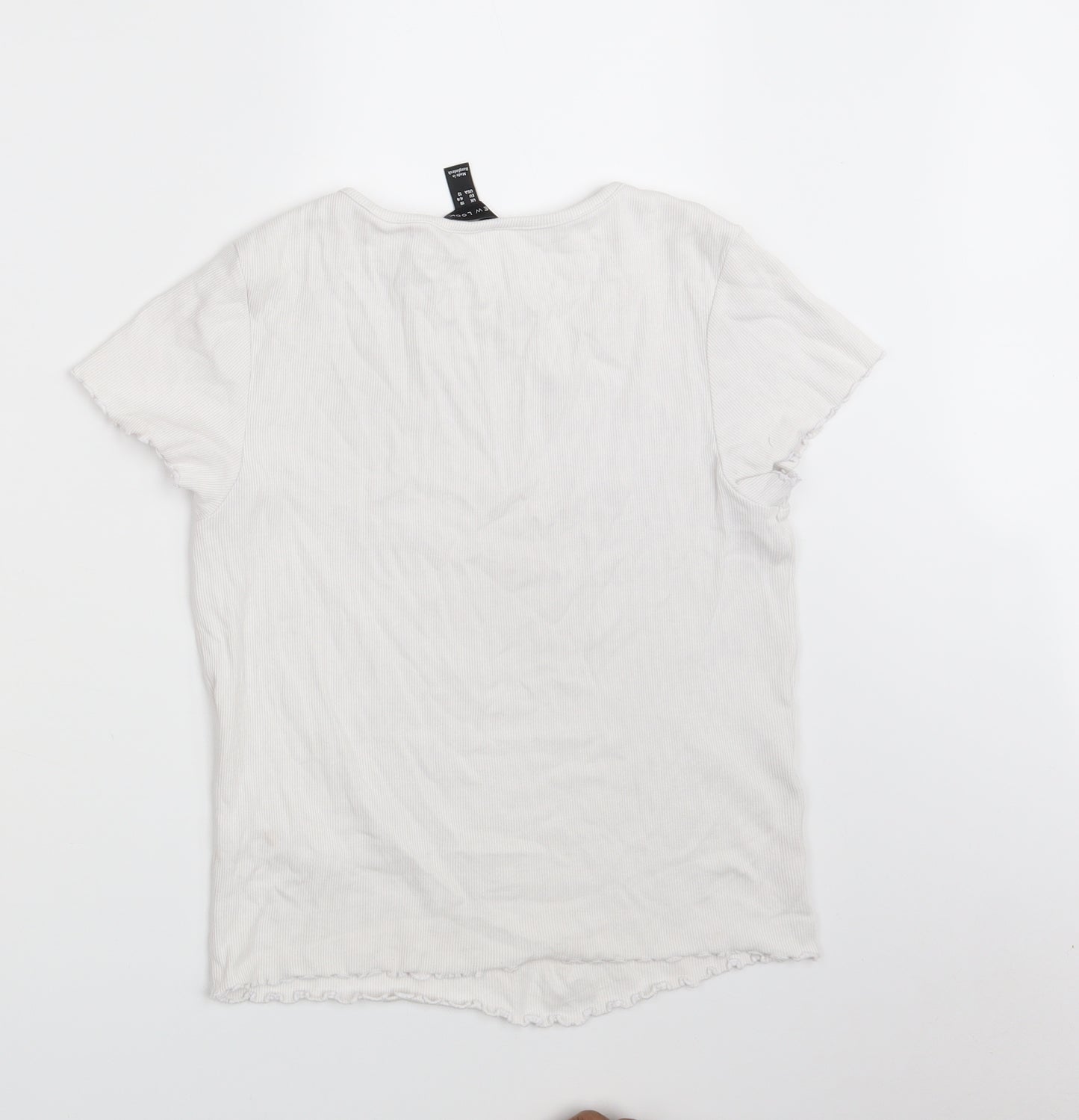 New Look Womens White   Basic T-Shirt Size 16