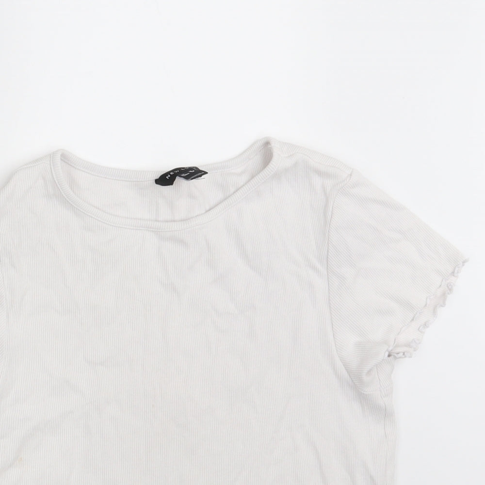 New Look Womens White   Basic T-Shirt Size 16