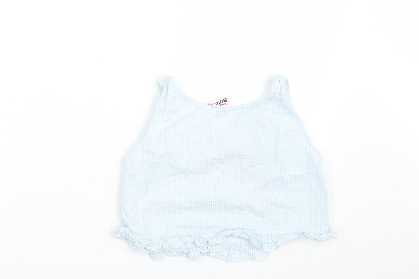 Disney Girls Blue   Cropped T-Shirt Size 8-9 Years