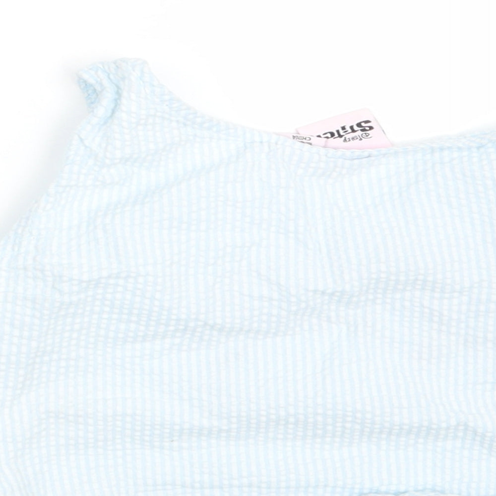 Disney Girls Blue   Cropped T-Shirt Size 8-9 Years