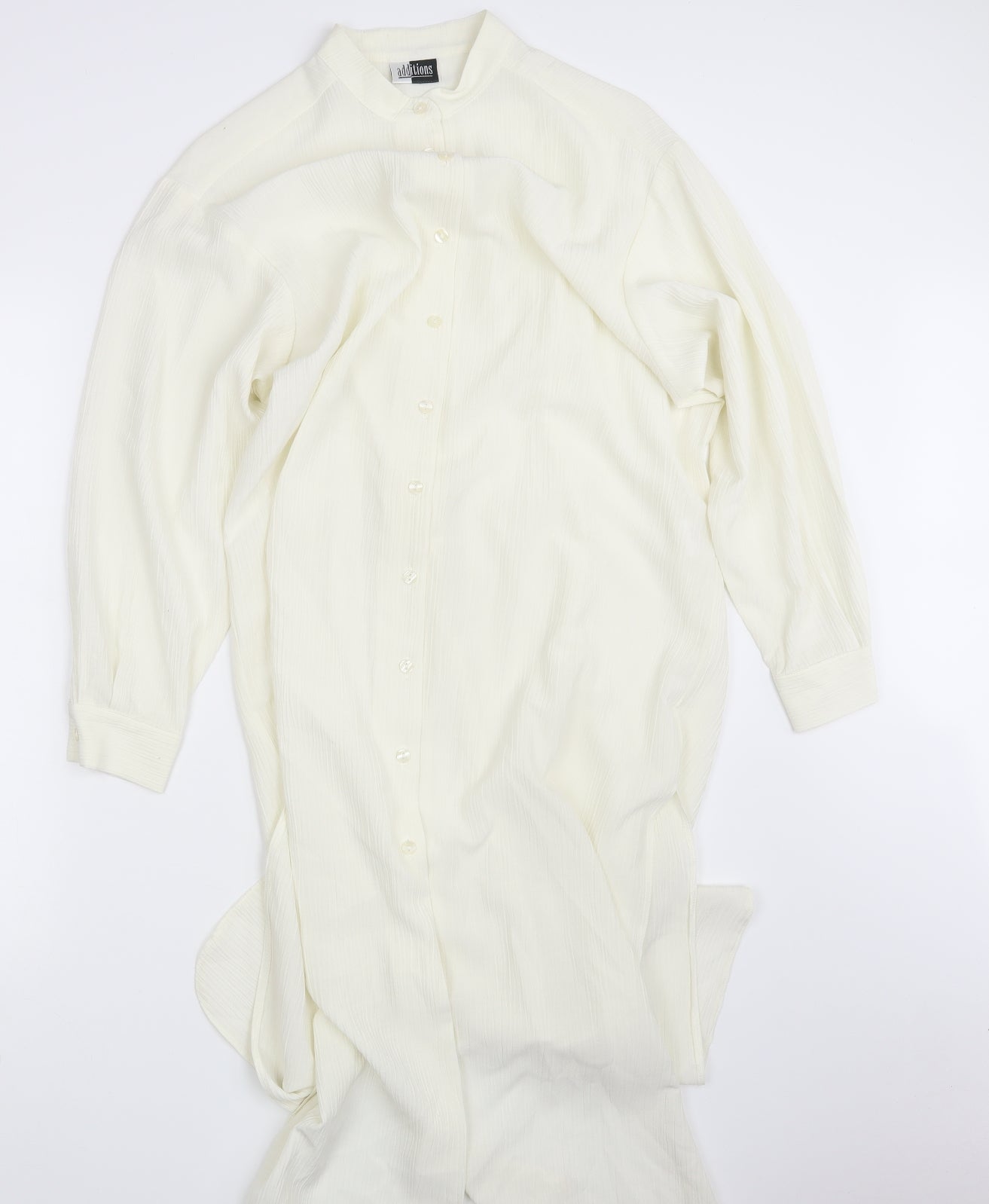 Additions Womens Ivory   Shirt Dress  Size 14