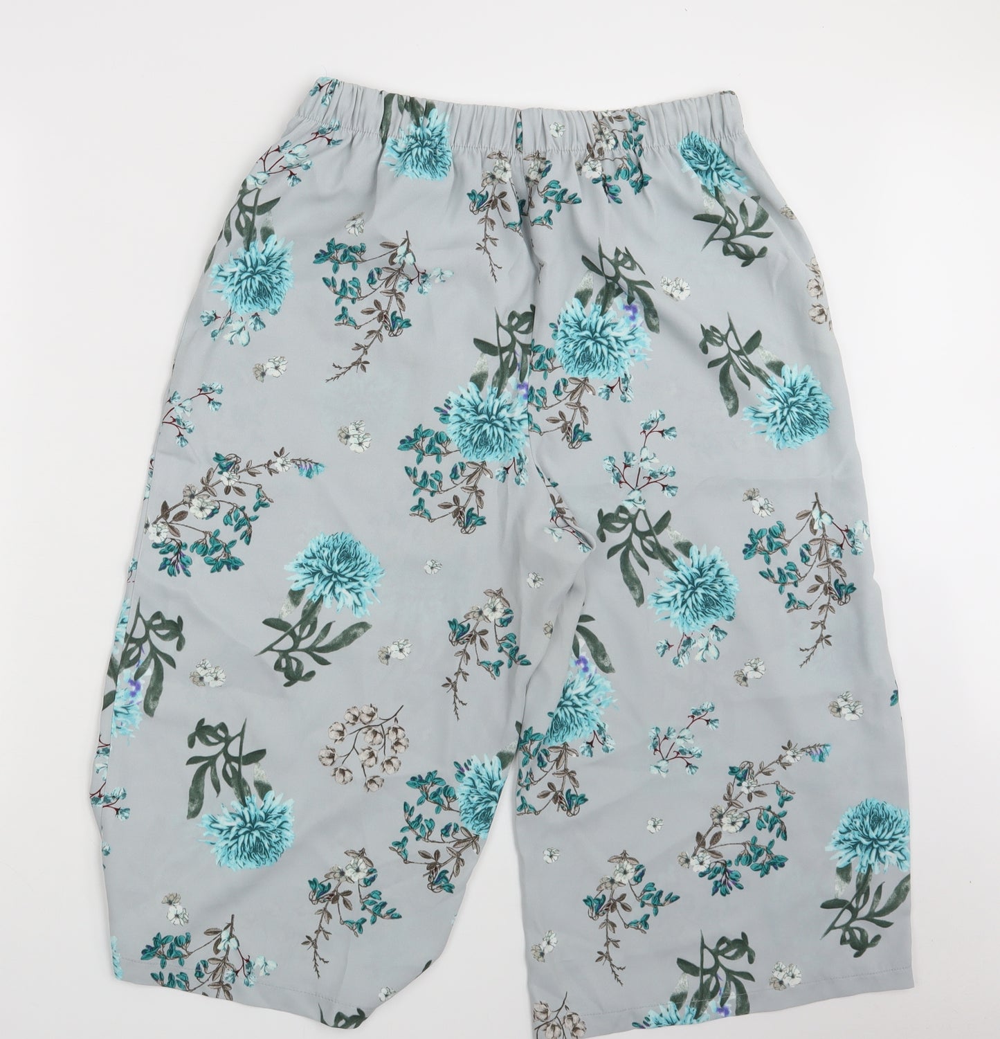 George Womens Grey Floral  Cut-Off Shorts Size 14