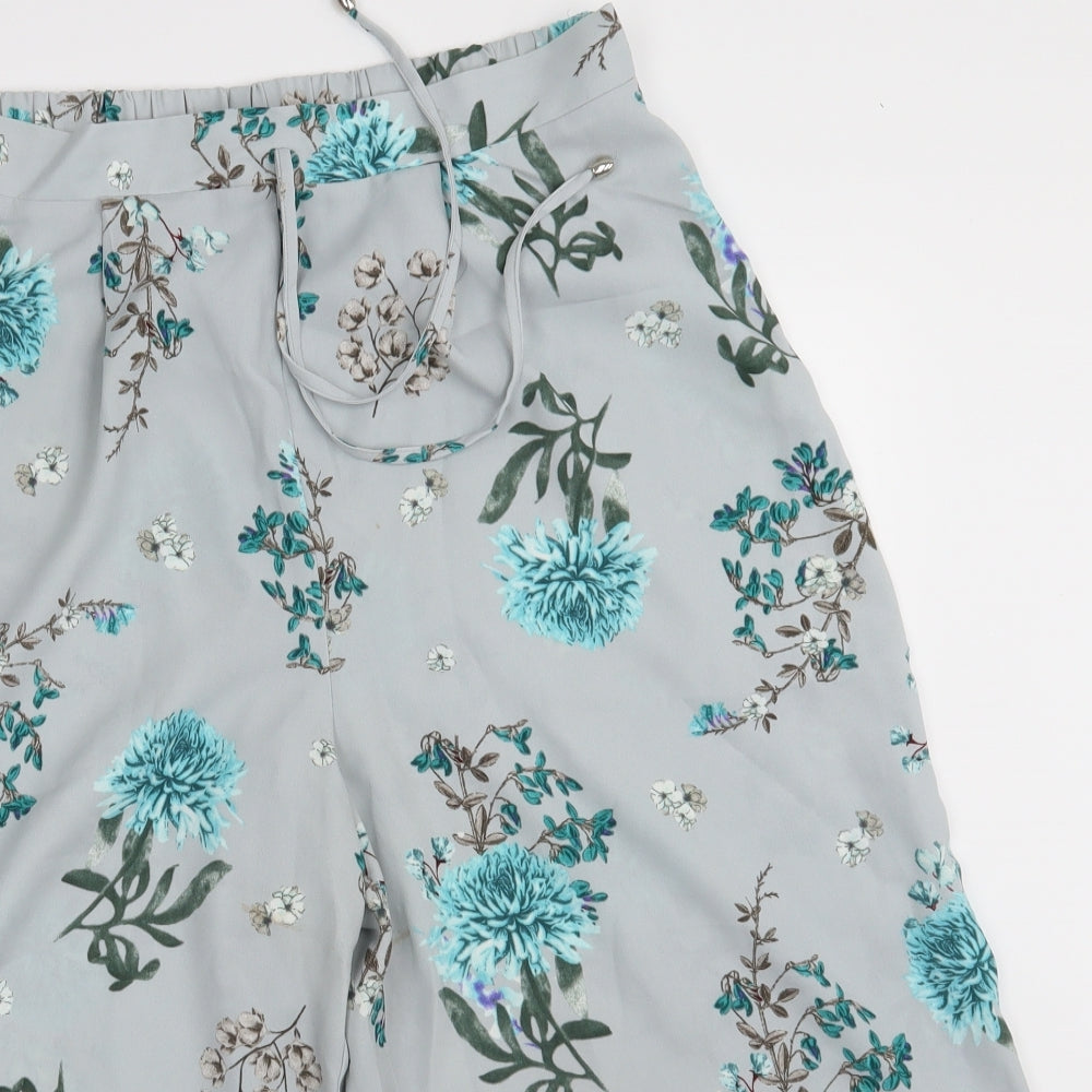 George Womens Grey Floral  Cut-Off Shorts Size 14