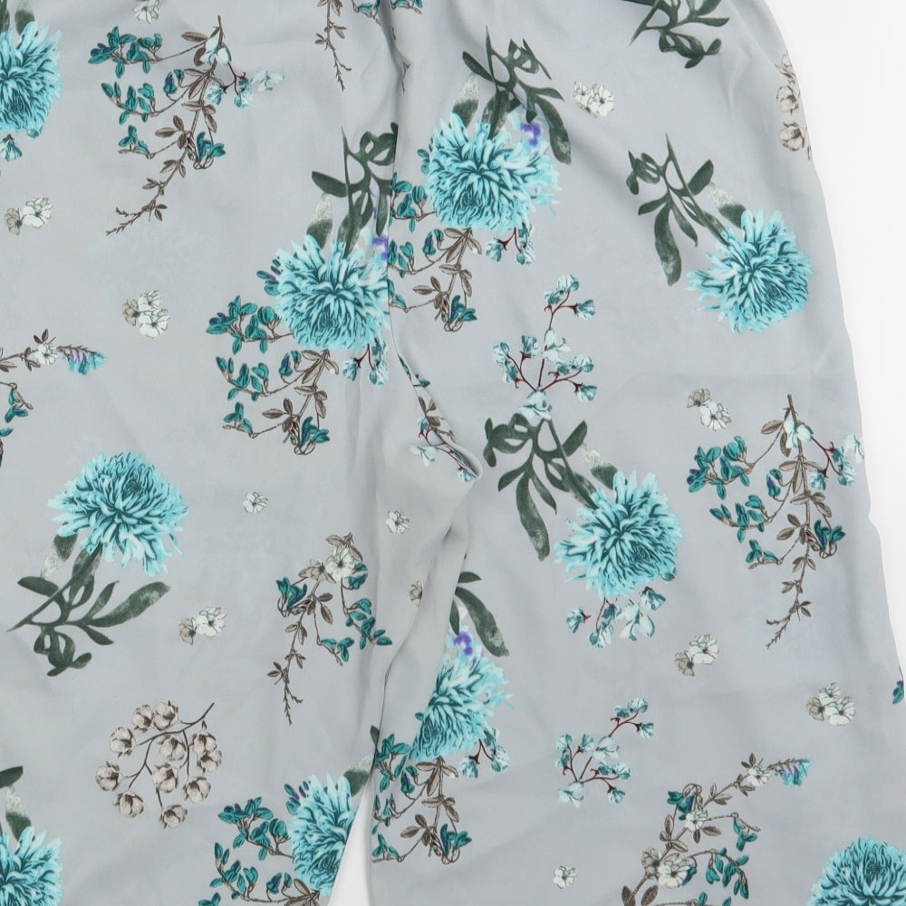 George Womens Grey Floral  Cut-Off Shorts Size 14