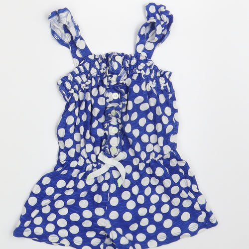 NEXT Girls Blue Polka Dot  Babygrow One-Piece Size 9-12 Months
