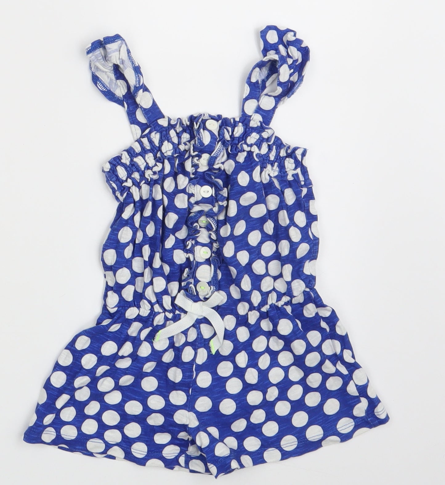NEXT Girls Blue Polka Dot  Babygrow One-Piece Size 9-12 Months