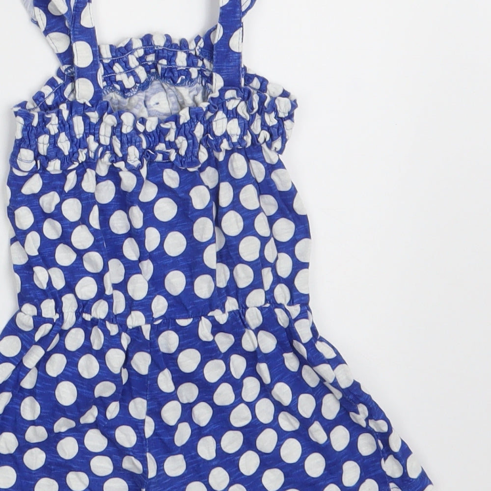 NEXT Girls Blue Polka Dot  Babygrow One-Piece Size 9-12 Months