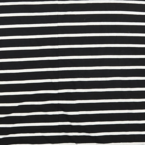 Atmosphere Womens Black Striped  Pullover Sweatshirt Size 8
