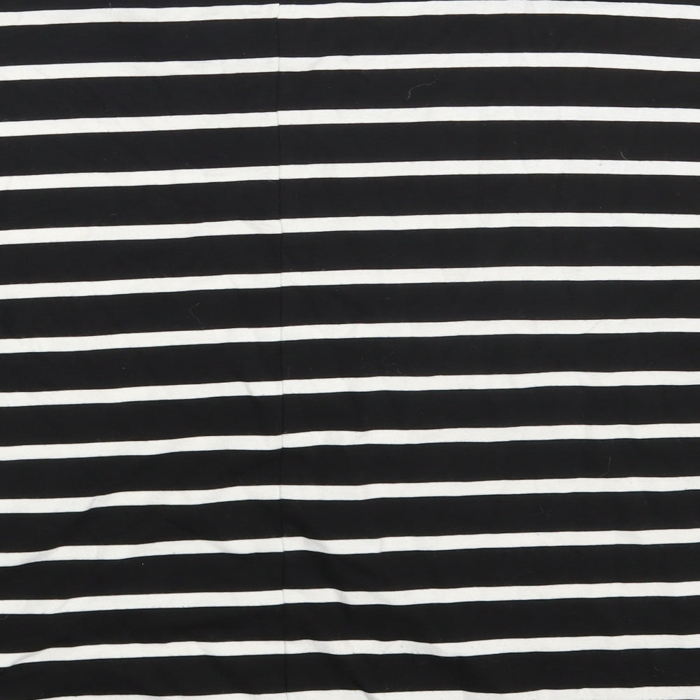 Atmosphere Womens Black Striped  Pullover Sweatshirt Size 8