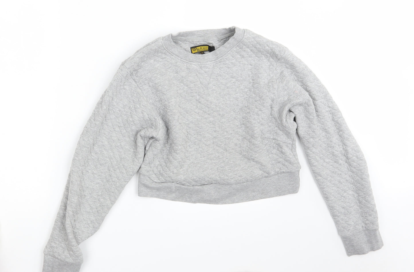 R. W. C Womens Grey   Pullover Sweatshirt Size M  - Cropped